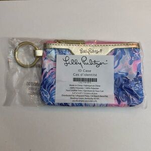 NWT Lilly Pulitzer Faux Leather Floral ID Case